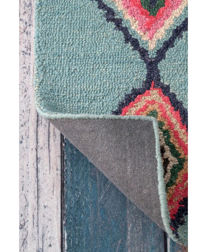 nuLoom San Miguel Hand Tufted Belini Turquoise 6' x 9' Area Rug Macy's