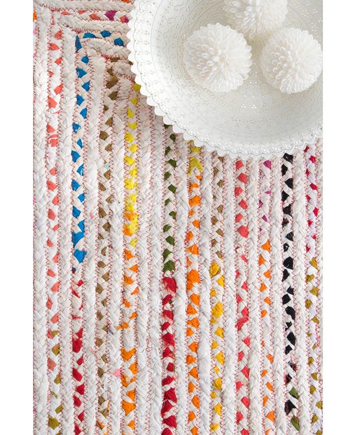 nuLoom Nomad Hand Braided Tammara Cotton Ivory 3' x 5' Area Rug Macy's