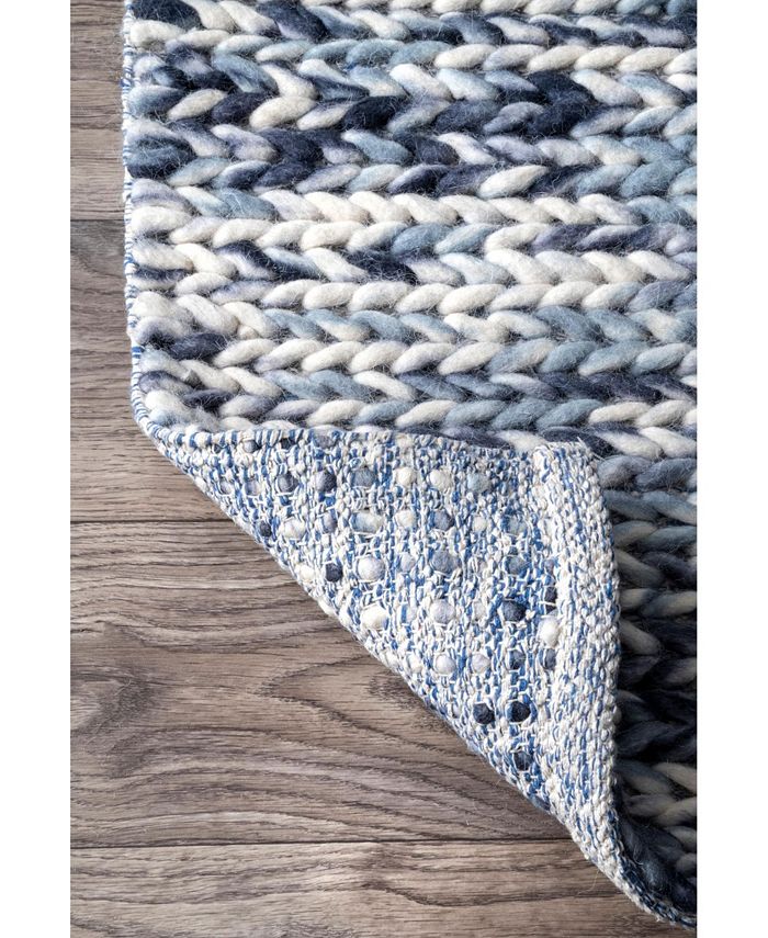 nuLoom Textures Handwoven Caryatid Solid 8' x 10' Area Rug Macy's