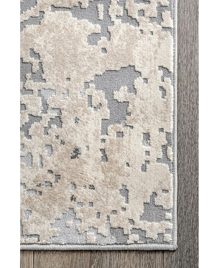 nuLoom Terra Contemporary Motto Abstract Beige 8' x 10' Area Rug Macy's