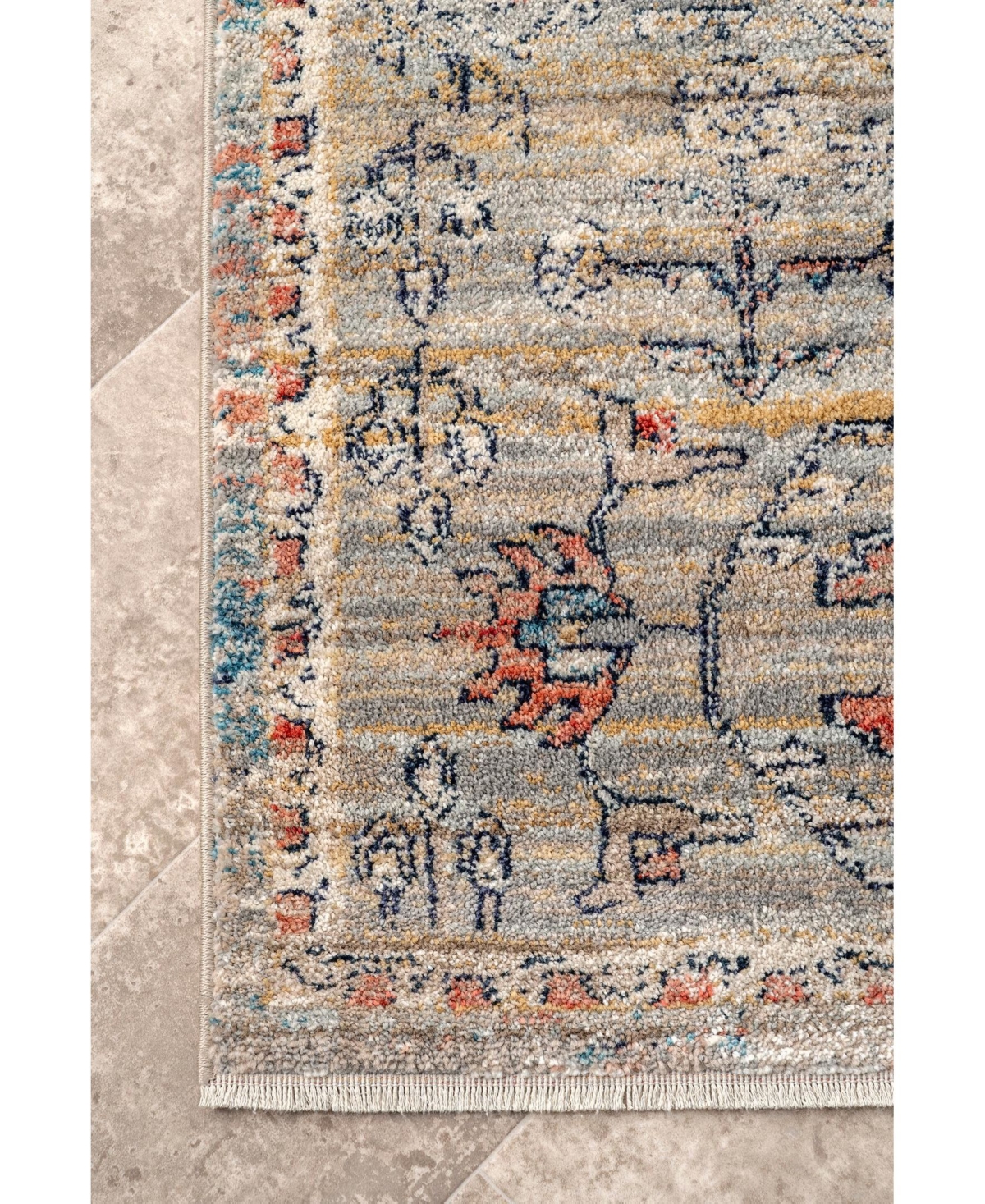 nuLoom Delicate Prima Persian Vintage-InspiredArea Rug - Beige