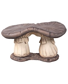 Massive Mystic Mushroom Bench Garden Statue