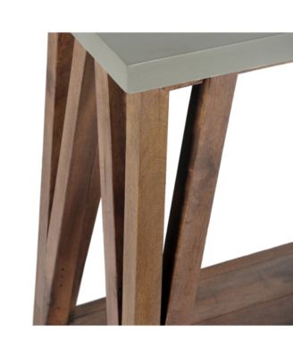 Brookside Cement-Top Wood Console and Media Table
