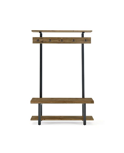 Alaterre Furniture Pomona Entryway Hall Tree With Bench Shelves And Coat Hooks Reviews Furniture Macy S
