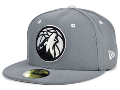 New Era - Minnesota Timberwolves Storm Black White Logo 59FIFTY Cap