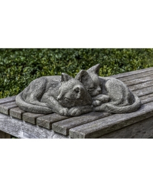 Shop Campania International Nap Time Kittens Garden Statue In Heather Gray