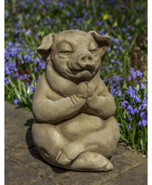 Campania International Zen Pig Garden Statue In Gray