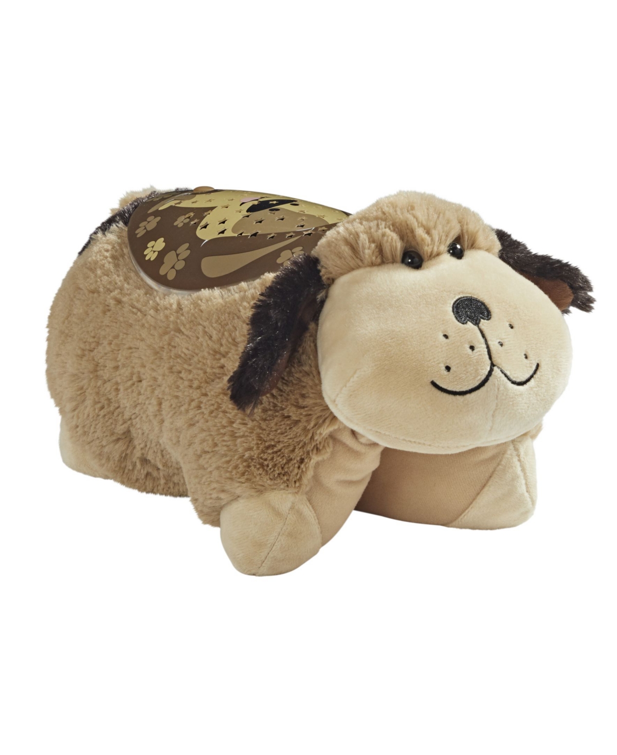 Pillow Pets Signature Snuggly Puppy Sleeptime Lite Plush Toy In Brown
