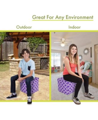 Links Ottoman Pouf Cube with Removable Cover 17" x 17"