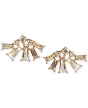 image of Inc Gold-Tone Baguette-Crystal Burst Stud Earrings, Created for Macy-s