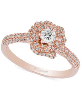 enchanted disney fine jewelry diamond belle ring