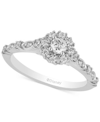 Enchanted Disney Diamond Cinderella Engagement Ring (1/2 ct. t.w.) in ...