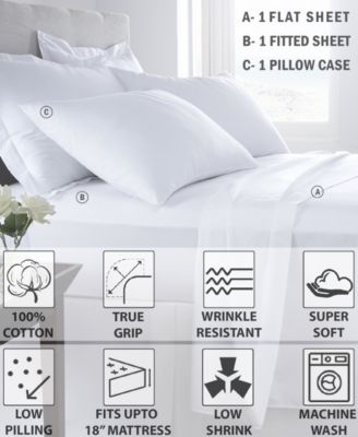 400 Thread Count Wrinkle Resistant Cotton Sateen Sheet Sets