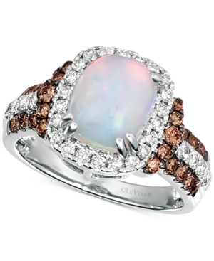image of Le Vian Neopolitan Opal (1-3/8 ct. t.w.) & Diamond (3/4 ct. t.w.) Ring in 14k White Gold