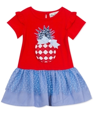 Rare Editions Baby Girls Red White & Blue Pineapple Tutu Dress