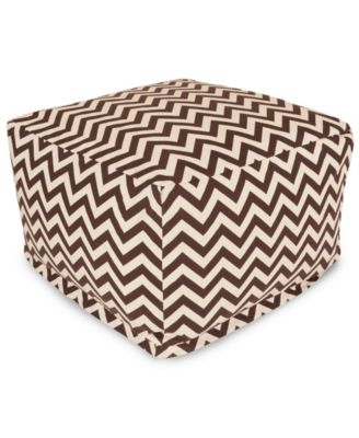 Chevron Ottoman Square Pouf with Removable Cover 27" x 17"