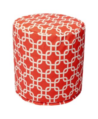 Links Ottoman Round Pouf with Removable Cover 16" x 17"