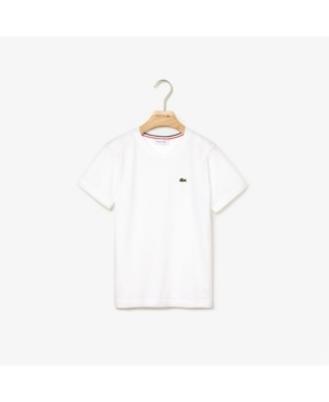 image of Lacoste Baby Boys Short Sleeve V-Neck Cotton T-shirt