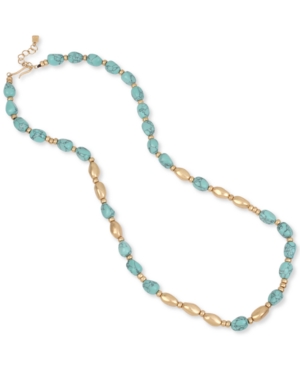 image of Robert Lee Morris Soho Gold-Tone Stone Beaded Strand Necklace, 31