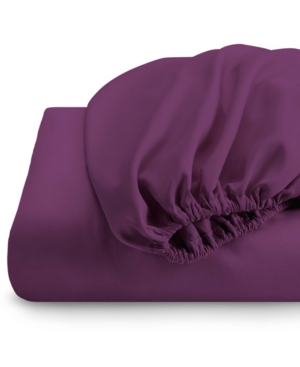 Bare Home 22 Inch Extra Deep Pocket Fitted Sheet Queen In Plum