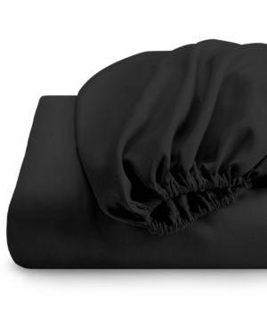 Bare Home Fitted Bottom Sheet, Queen In Black