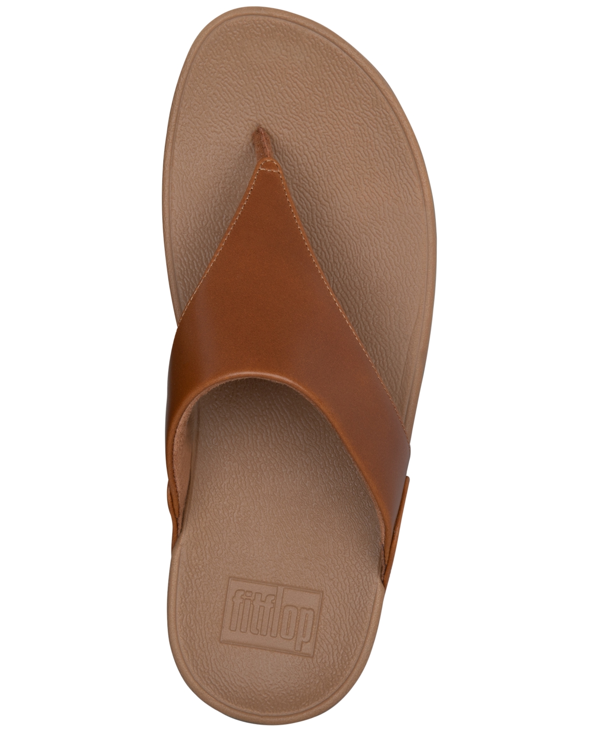 Fitflop Lulu Leather Toepost Womens Flip-flop In Light Tan 592