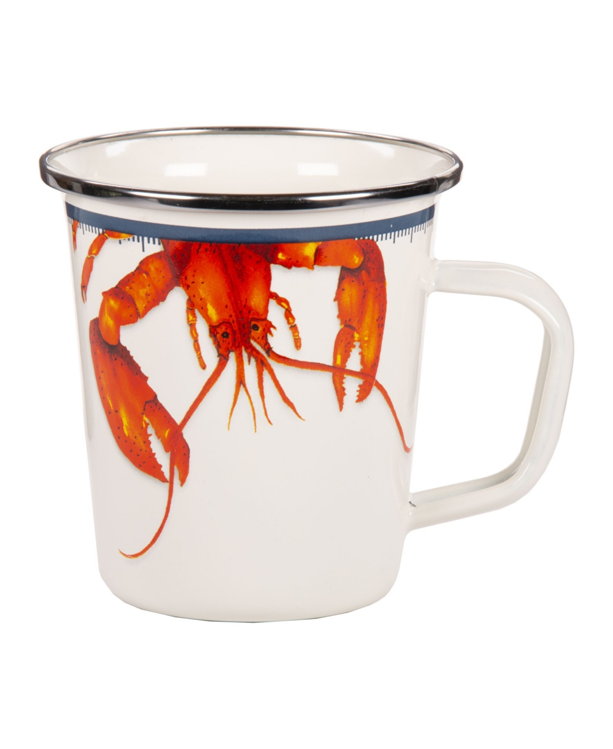 Lobster Enamelware Latte Mugs, Set of 4 - Multi