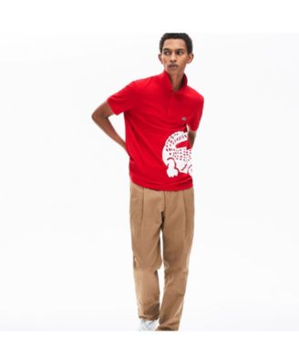 lacoste oversized croc polo shirt