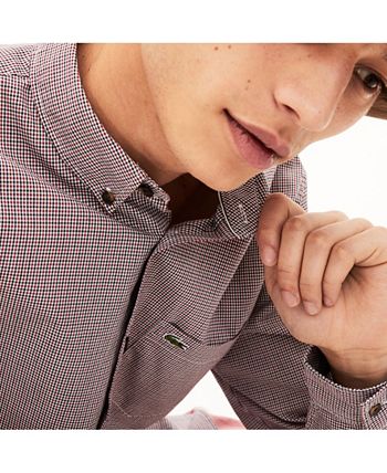 Essentials Men's Regular-Fit Long-Sleeve Gingham