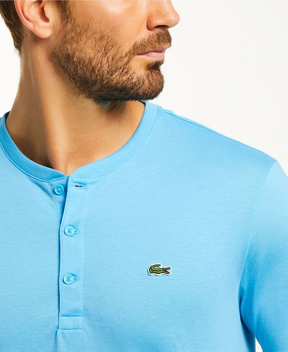 Lacoste Men's Regular Fit Short Sleeve Pima Cotton Henley TShirt & Reviews TShirts Men