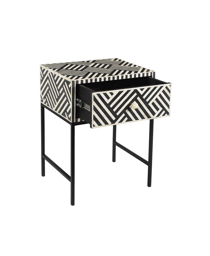 TOV Furniture Noire BoneInlay Side Table & Reviews Furniture Macy's