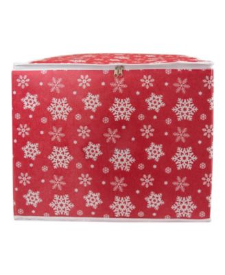 Snowflake Print Ornament Storage Large