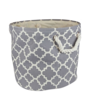 Design Imports Polyester Bin Lattice Round Large