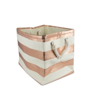 Design Imports Paper Bin Stripe Rectangle Medium