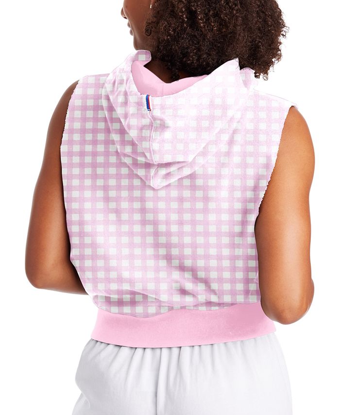 Pink checkered best sale champion sweatshirt