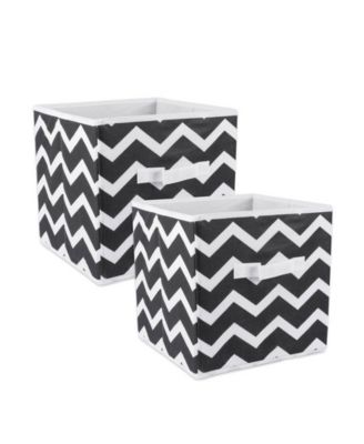 Chevron Print 2-Pc. Storage Bin