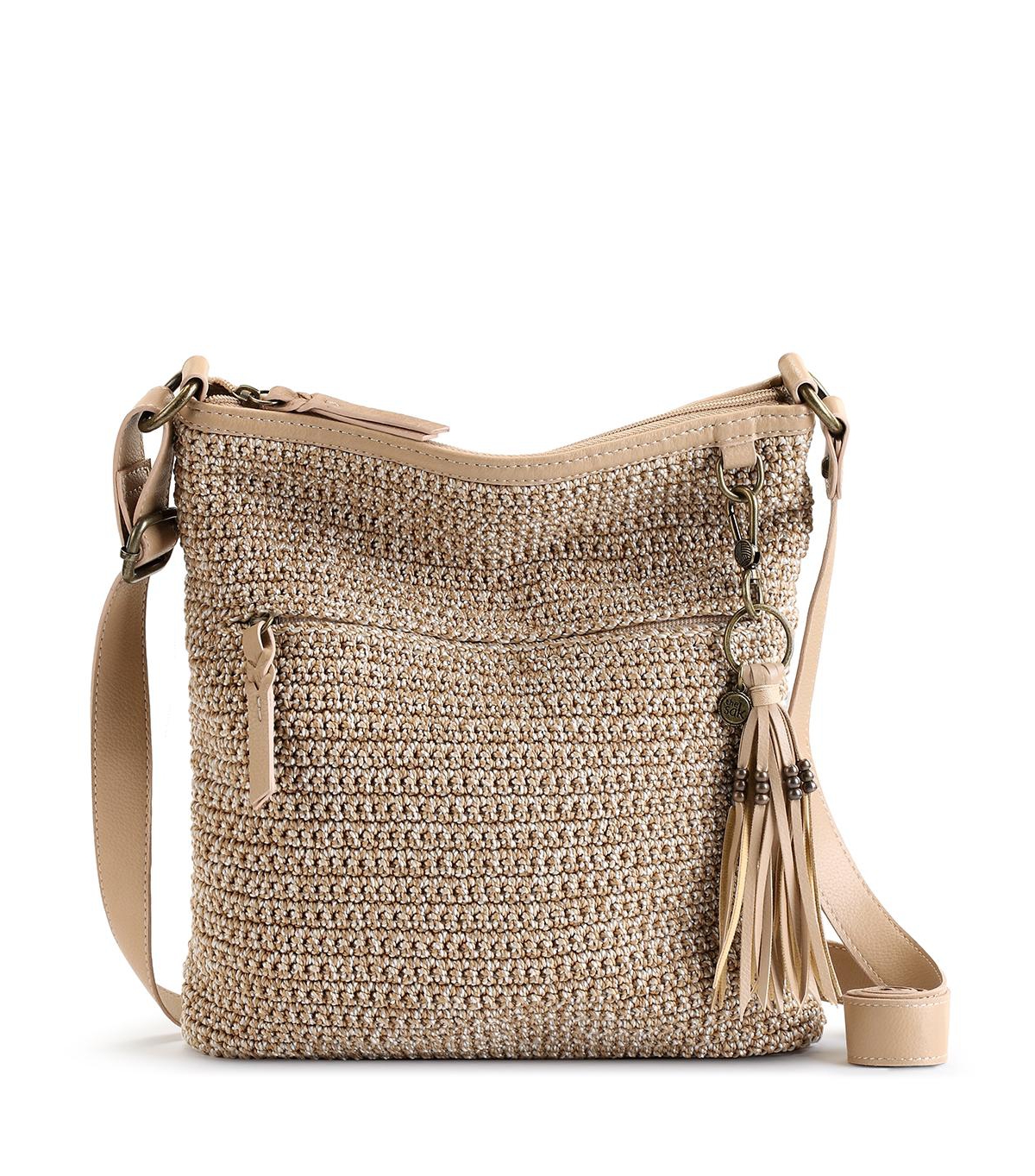 The Sak Women's Lucia Crochet Crossbody Bag In Bamboo Static ModeSens