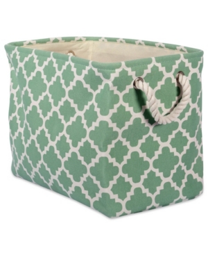 Design Imports Polyester Bin Lattice Rectangle Large