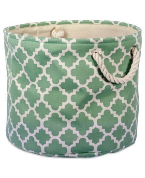 Design Imports Polyester Bin Lattice Round Medium