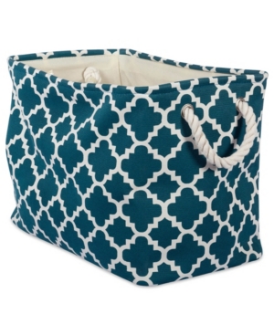 Design Imports Polyester Bin Lattice Rectangle Medium