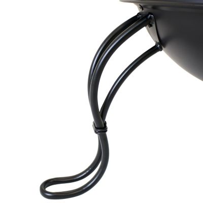 Outdoor Backyard Patio Steel Wood-Burning Fire Pit Chiminea with Rain Cap and Mesh Sides - 66" - Black