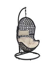 Cordelia Hanging Egg Chair Swing with Steel Stand Set