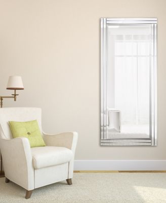 Moderno Stepped Beveled Rectangle Wall Mirror, 54" x 24" x 1.18"