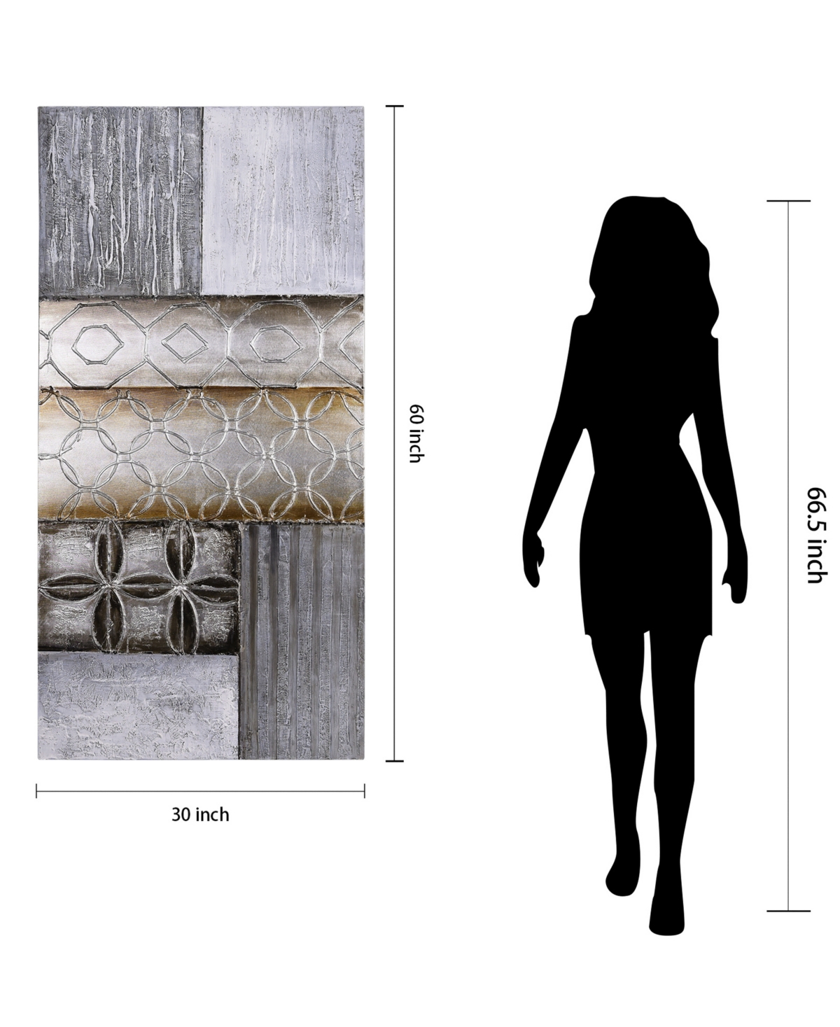 Empire Art Direct Stacked 1 Textured Metallic Hand Painted Wall Art by Martin Edwards, 2