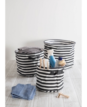 Design Imports Coated Woven Cotton 2-Pc Storage Bin Set