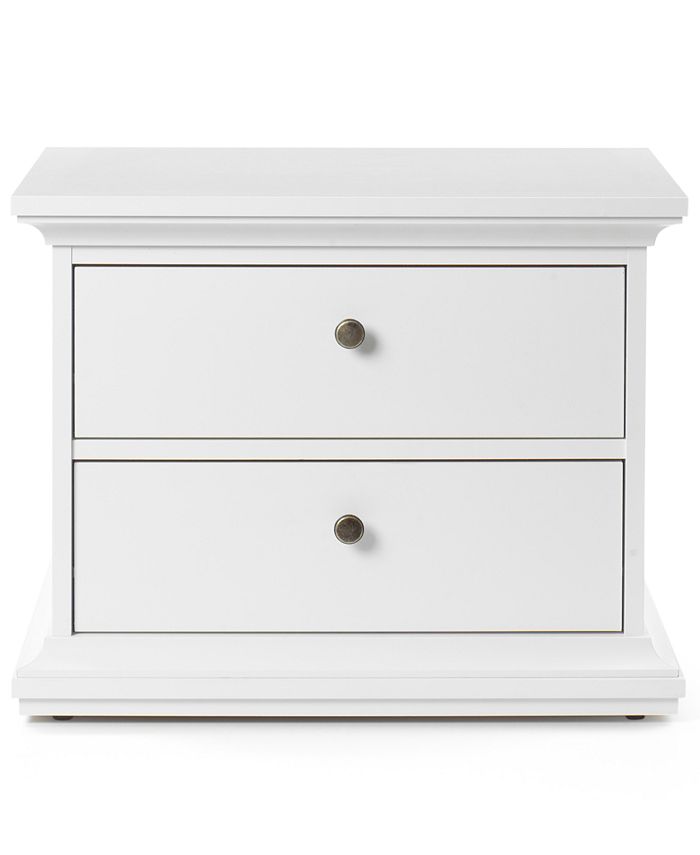 Tvilum Amelie ReadytoAssemble 2 Drawer Nightstand, Direct Ships for