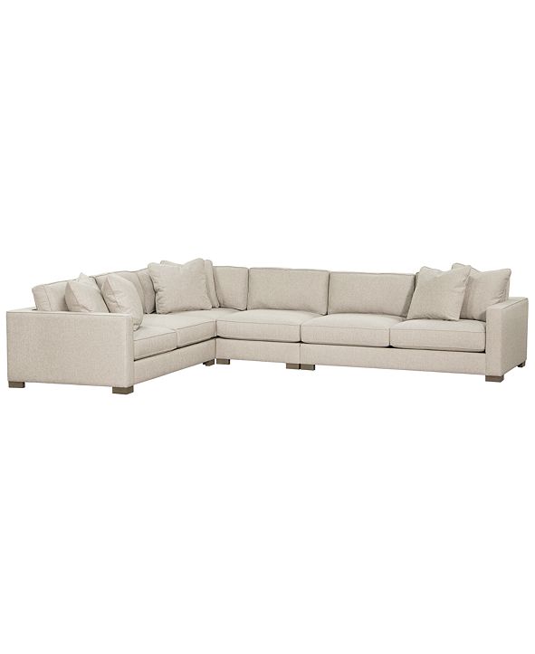 Furniture Gabria 4-Pc. Fabric Sectional Sofa, Created for ...