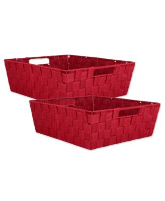 Nylon Bin Basketweave Trapezoid Set of 2