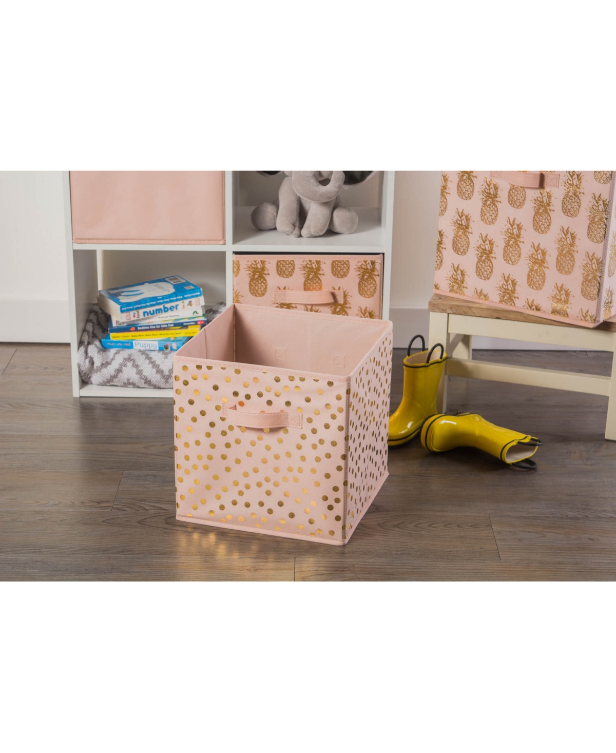 Design Imports Non-woven Polyester Cube Dots Millennial Square Set of 2