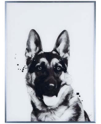 Empire Art Direct German Shepherd Pet Paintings on Reverse Printed ...
